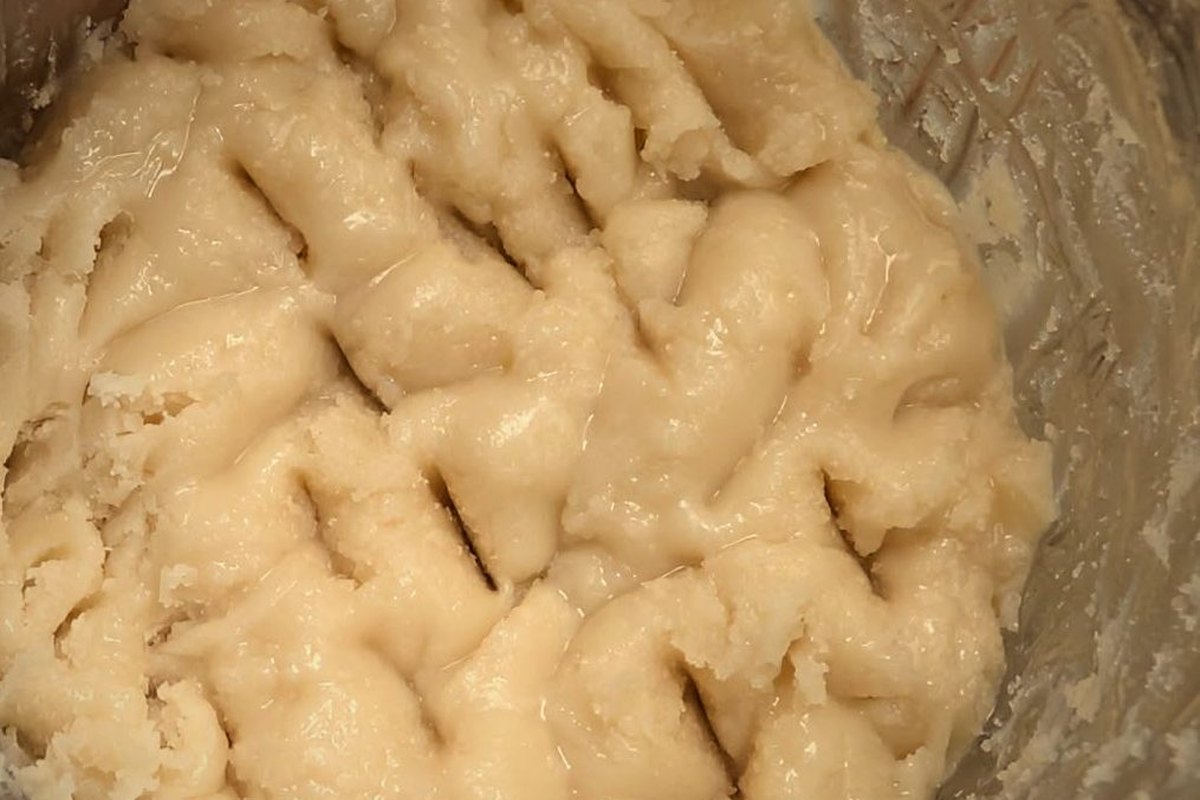 Cold-cure hash rosin badder, close up